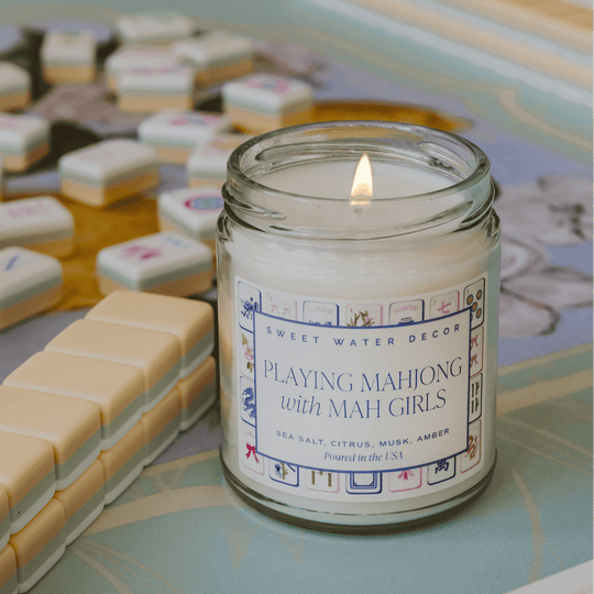 Playing Mahjong with Mah Girls Soy Candle