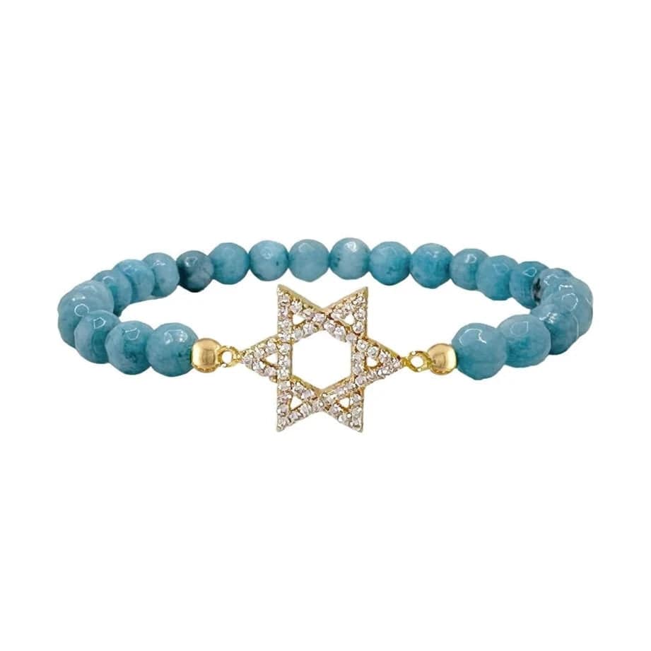 Love, Lisa Bracelets Lani Star of David Bracelet - Powder Blue