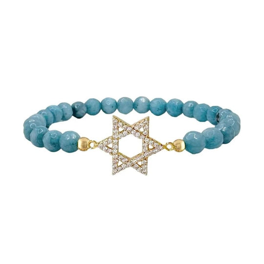 Lani Star of David Bracelet - Powder Blue