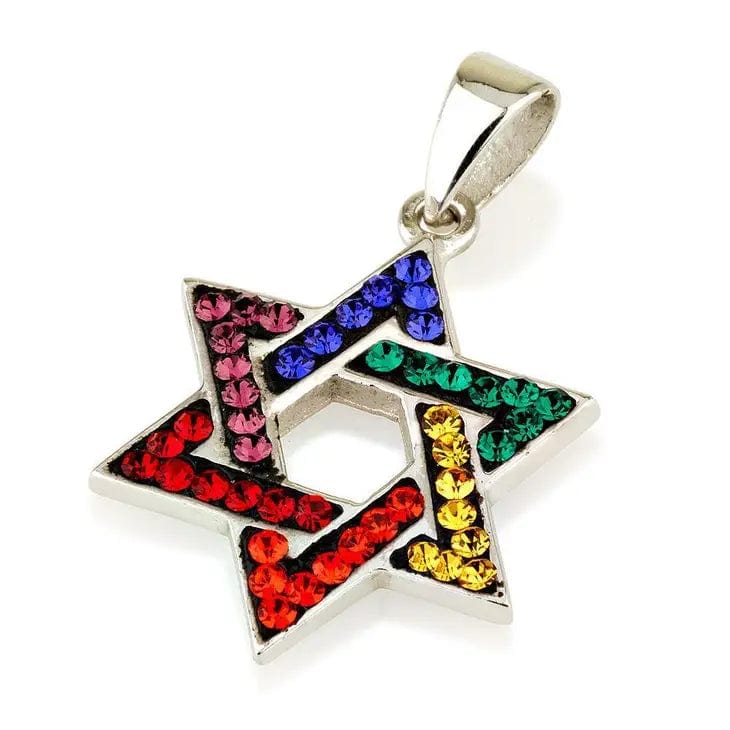 Holy Land Jewels Necklaces Rainbow Star of David Necklace Pendant