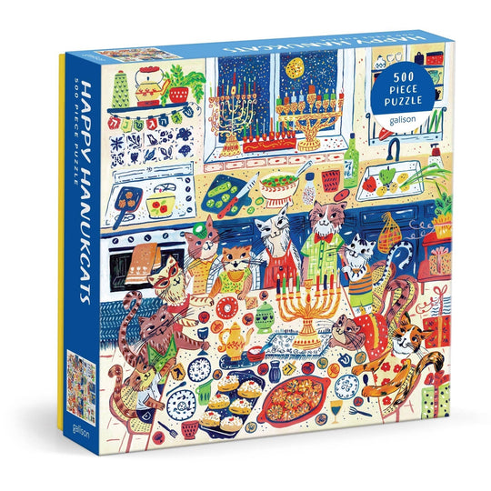 Happy Hanukcats Puzzle - 500 Pieces