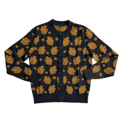 Midrash Manicures Sweaters Hanukkah Animal Print Cardigan - (Women's Sizes S - XL)