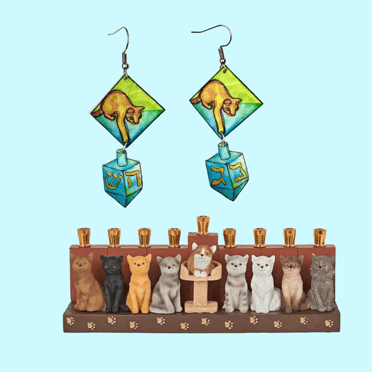Cat Lovers Hanukkah Gift Set