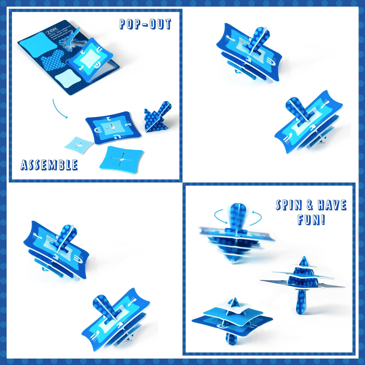 Zion Judaica Hanukkah Candles Deluxe Tapered Multi-Hued Frosted Hanukkah Candles
