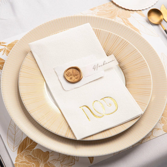 Modern Passover Napkins - Set of 25, Silver or Gold