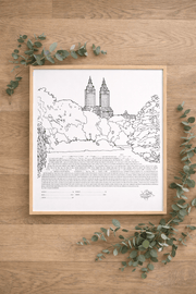 Mazel Mazel - The Central Park Line Drawing Ketubah - ModernTribe