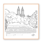 Mazel Mazel - The Central Park Line Drawing Ketubah - ModernTribe
