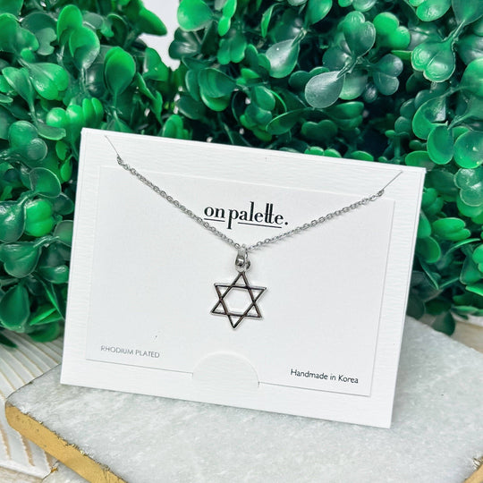 Silver Star of David Necklace