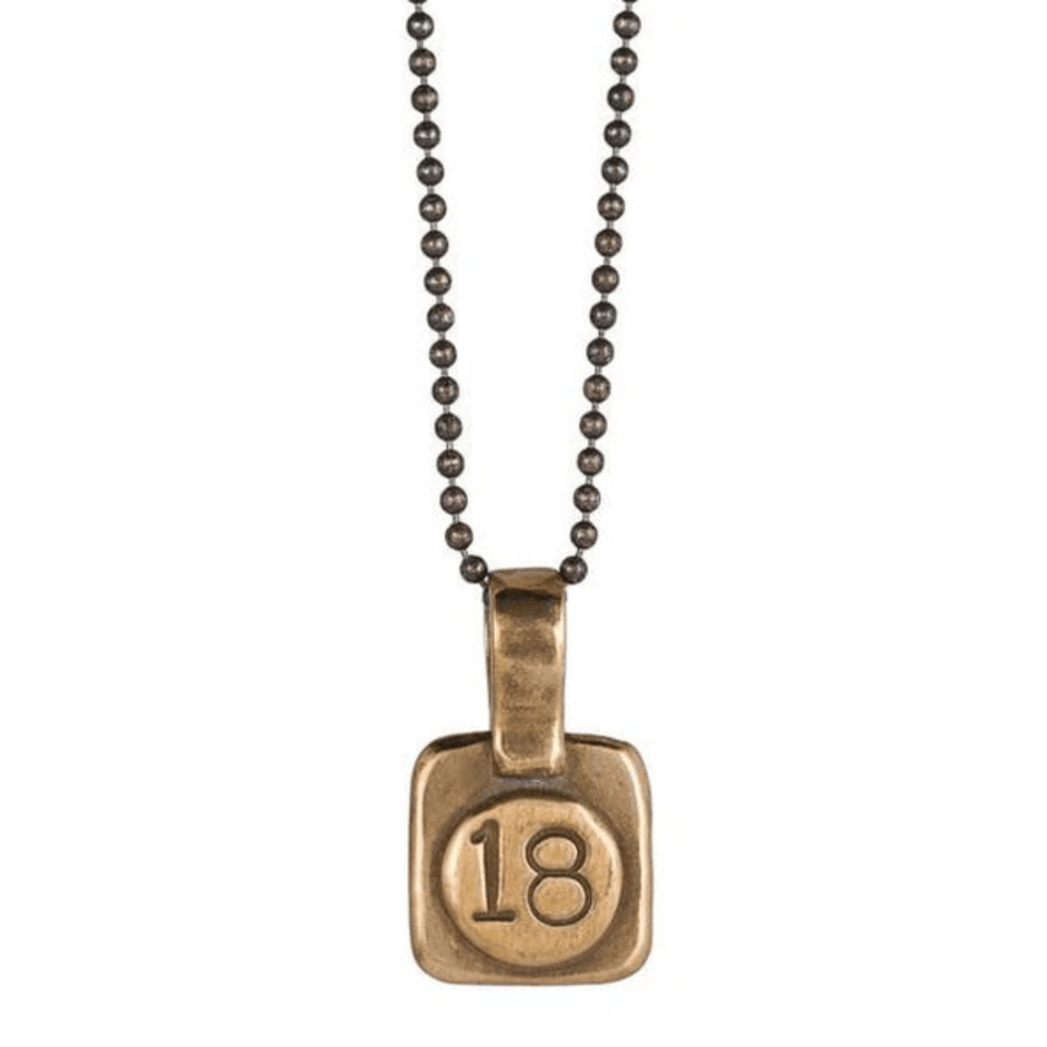 Marla Studio - Chai Necklace "To Life" on a Chain by Marla Studio - Bronze - ModernTribe