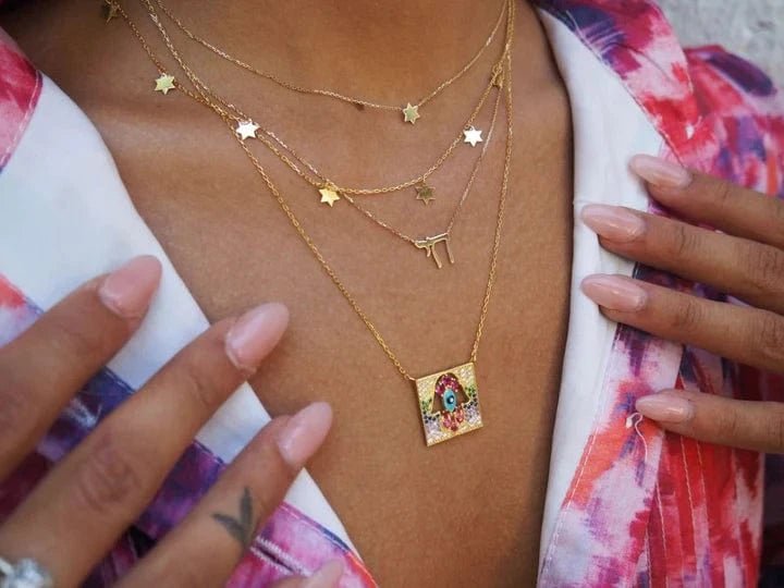 Alef Bet - Dangle Delightfully Star of David Necklace - Silver or Gold - ModernTribe