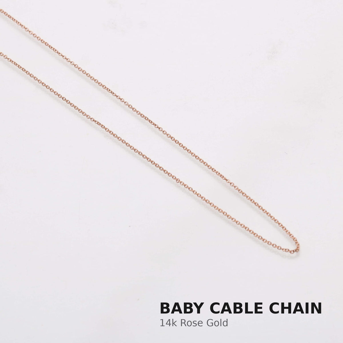 Bareket Jewelry Necklaces 14k Rose Gold / 16" Baby Cable Chain Star of David Diamond Pendant in 14k Yellow, Rose or White Gold