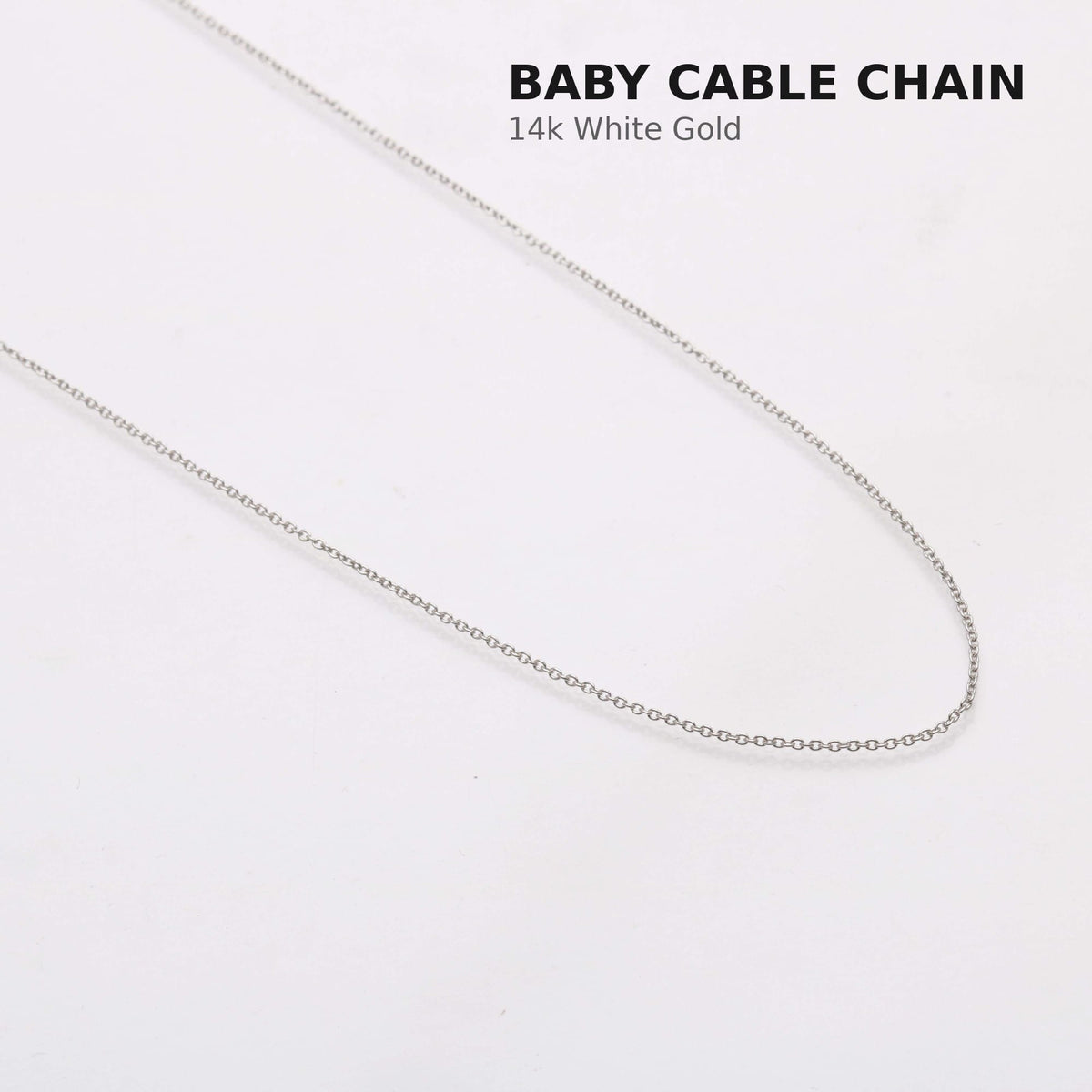 Bareket Jewelry Necklaces 14k White Gold / 18" Baby Cable Chain Star of David Diamond Pendant in 14k Yellow, Rose or White Gold