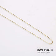Bareket Jewelry Necklaces 16" Box Chain Bold Block Chai Necklace - 14k Yellow Gold