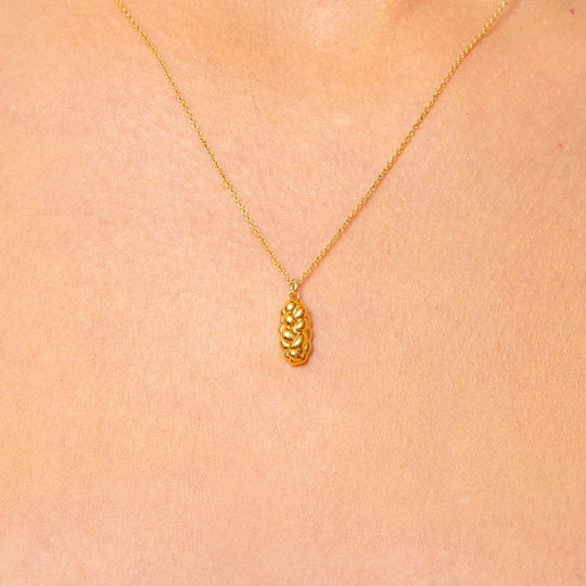 Challah Charm Necklace - Gold Vermeil