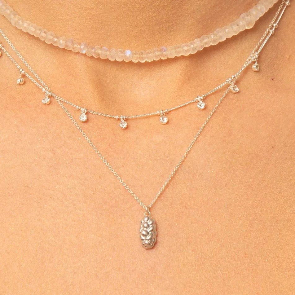 Banana Menorah - Challah Charm Necklace - Sterling Silver - ModernTribe
