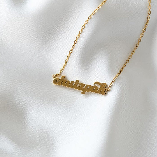 Chutzpah Yidderish Necklace - Gold