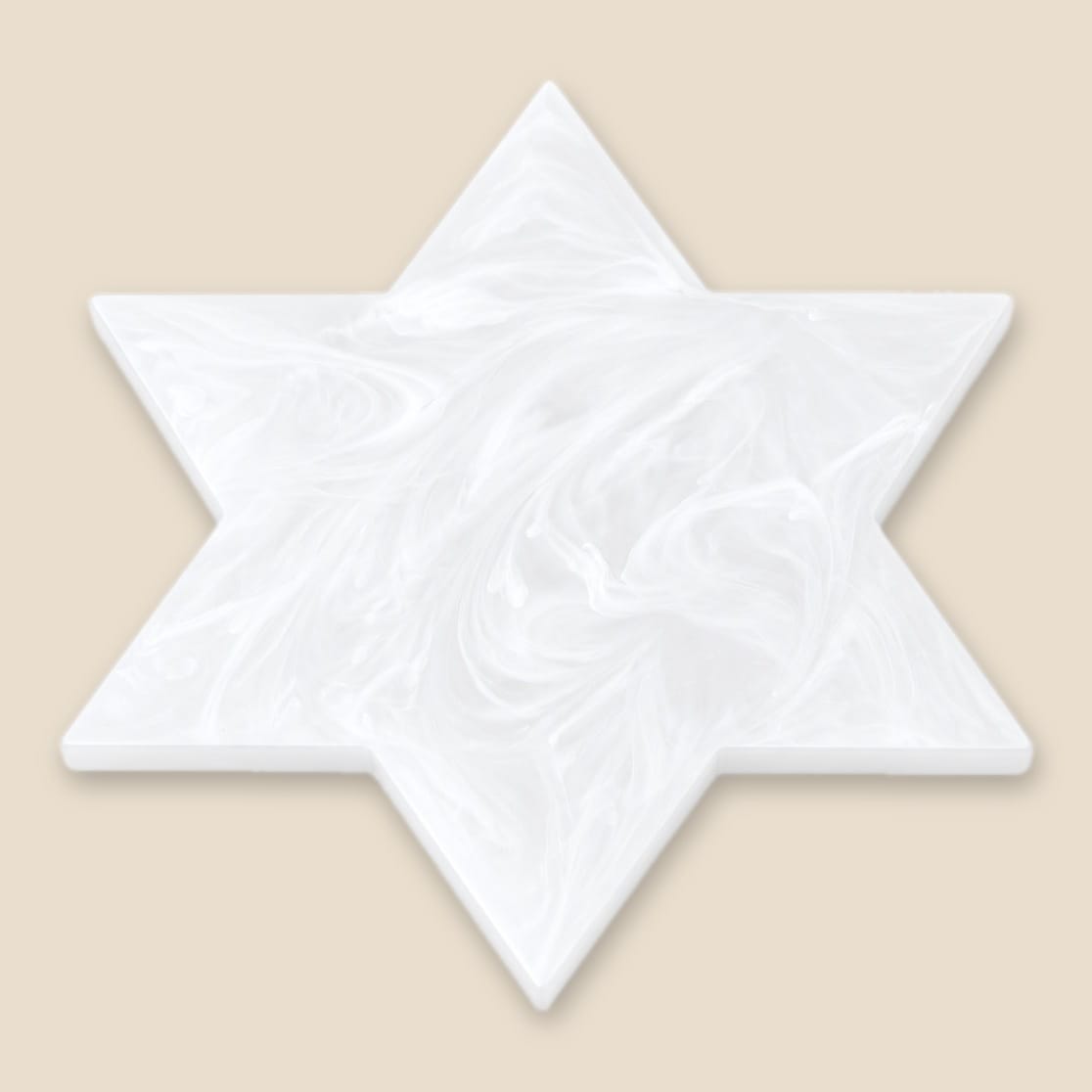 Kinor Decor Coasters Resin Snow Drift Star of David Coasters - Set of 4
