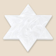 Kinor Decor Coasters Resin Snow Drift Star of David Coasters - Set of 4