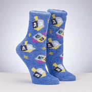 Rite Lite Socks Hanukkah Youth Cozy Slipper Socks with Lurex