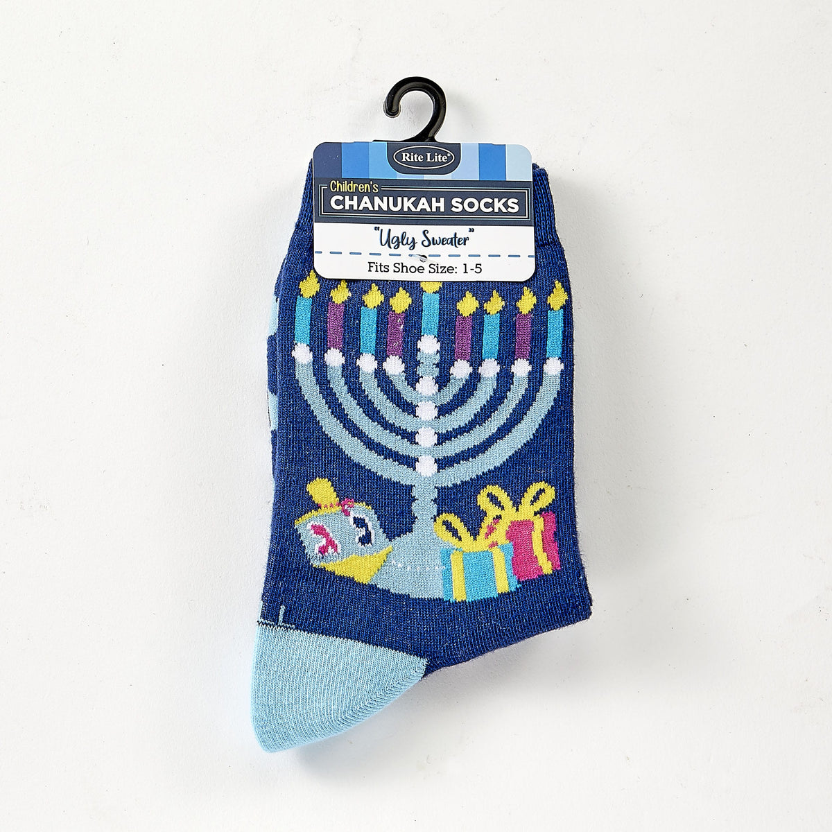 Rite Lite Socks Hanukkah "Ugly Sweater" Youth Crew Socks