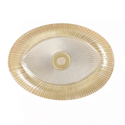 Aulica Serving Pieces Evil Eye Oval Dish - Beige