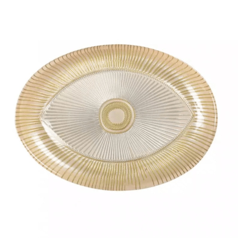 Aulica - Evil Eye Oval Dish - Beige - ModernTribe