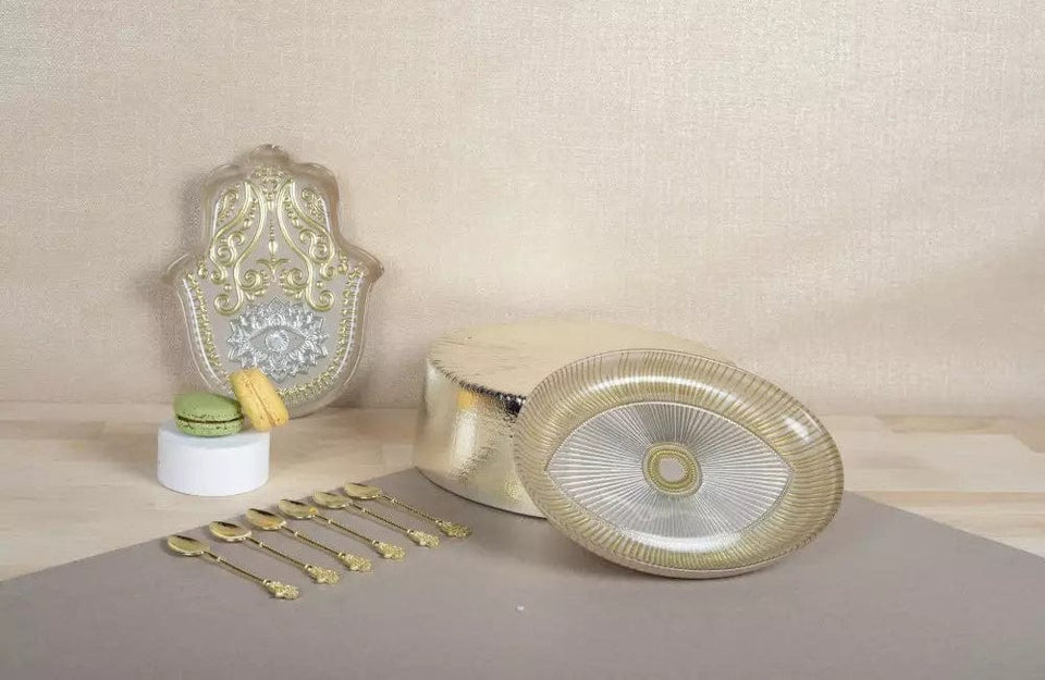 Aulica - Evil Eye Oval Dish - Beige - ModernTribe