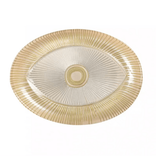Evil Eye Oval Dish - Beige