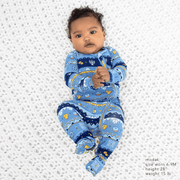 Bellabu Bear Pajamas Hanukkah Fair Isle Bamboo Convertible Footie by Bellabu Bear - (Baby Sizes 0 - 18M)