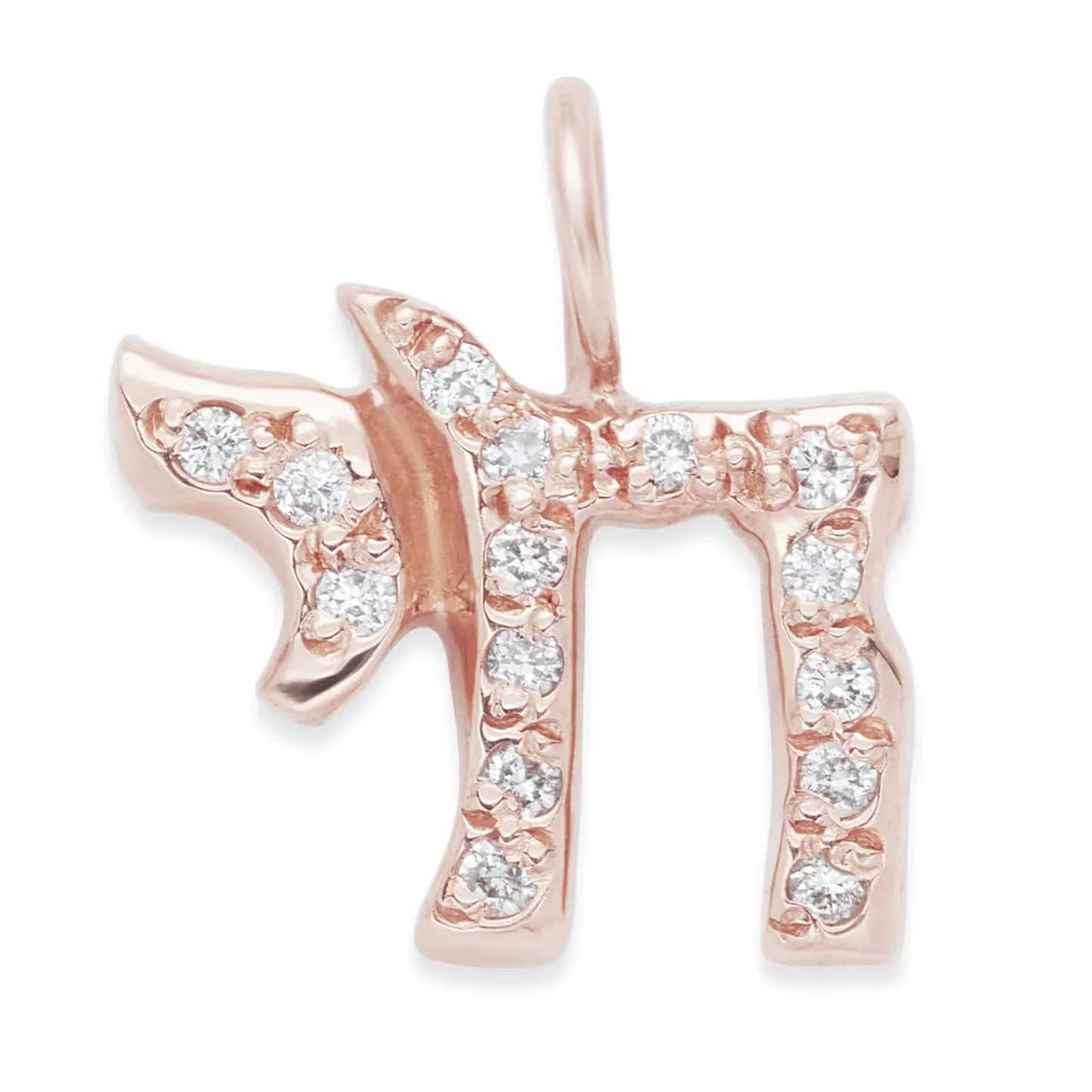 Elisa Solomon - Custom Stones Chai Charm by Elisa Solomon - 14k Yellow, Rose or White Gold - ModernTribe