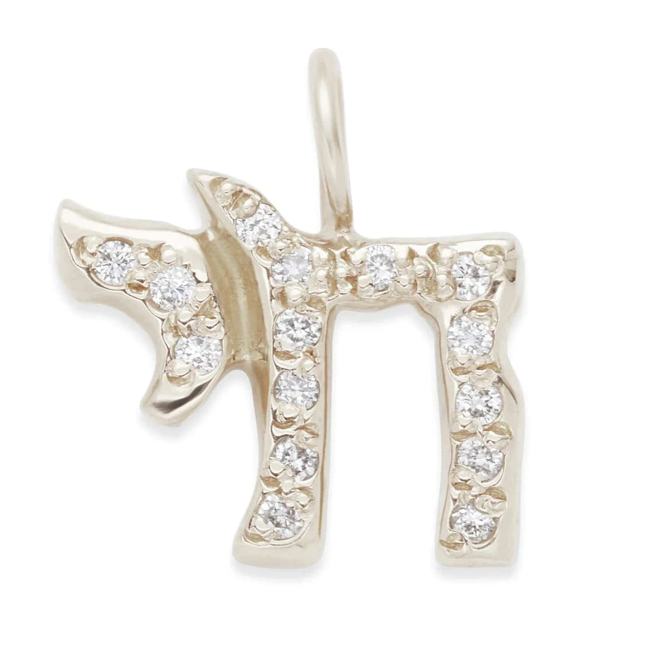 Elisa Solomon - Custom Stones Chai Charm by Elisa Solomon - 14k Yellow, Rose or White Gold - ModernTribe