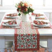 Pacific & Rose Textiles - Warm Red Pomegranate Table Runner - ModernTribe