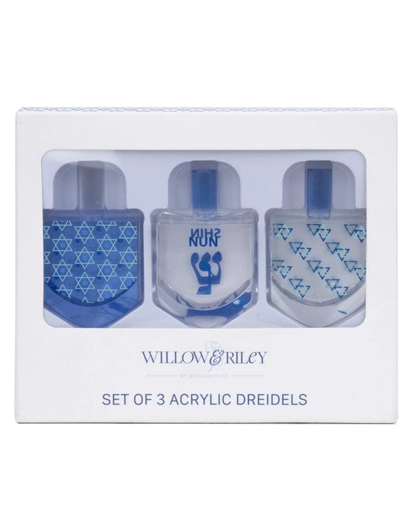 DesignStyles Home - Acrylic Hanukkah Dreidels Décor - Set of 3 - ModernTribe