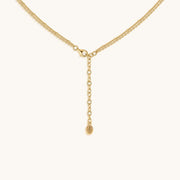 Karma and Luck Necklaces 18k Gold Hamsa and Star of David Double Chain Necklace