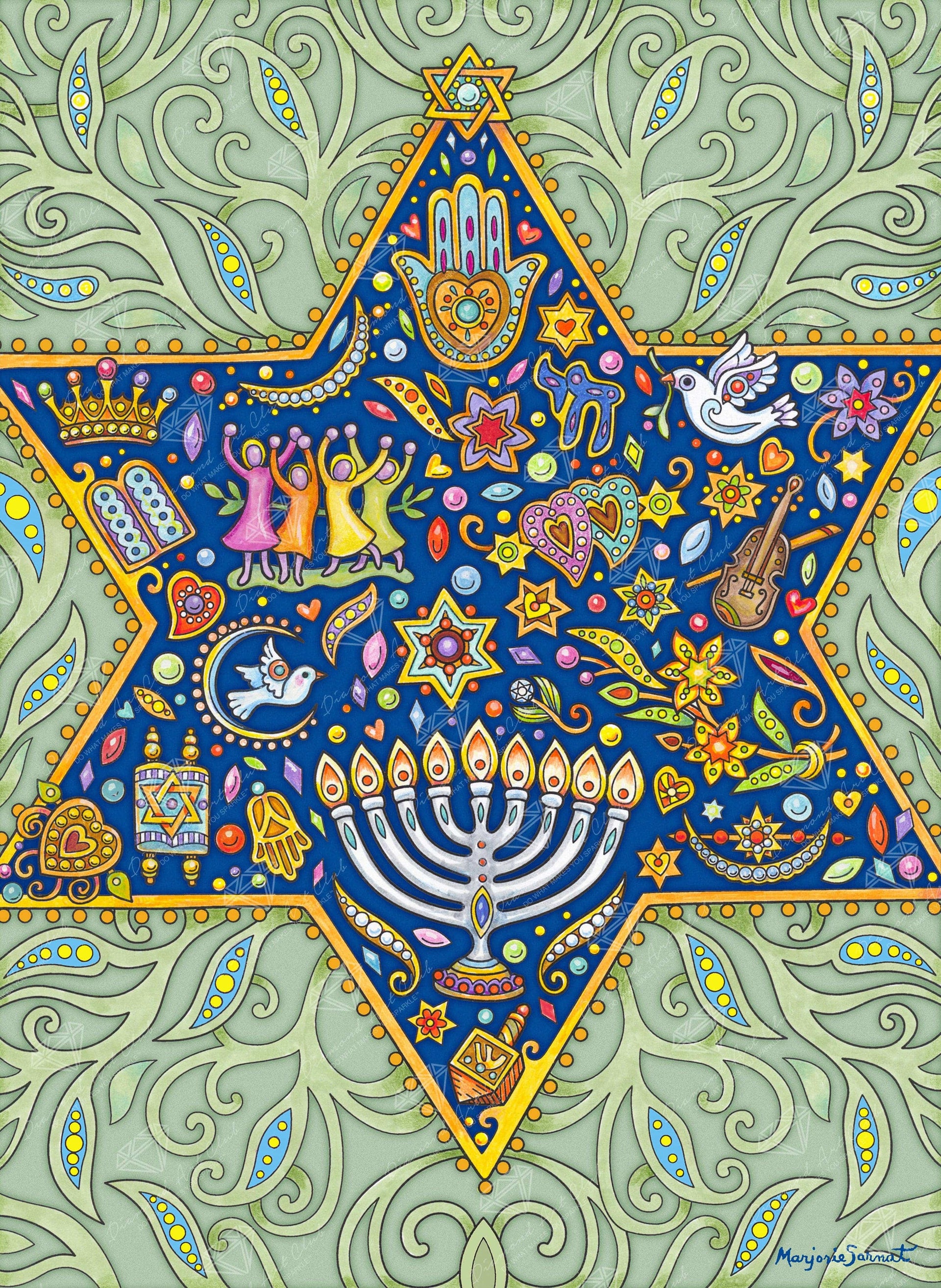 Diamond Art Club Art The Joy of Hanukkah Star Print