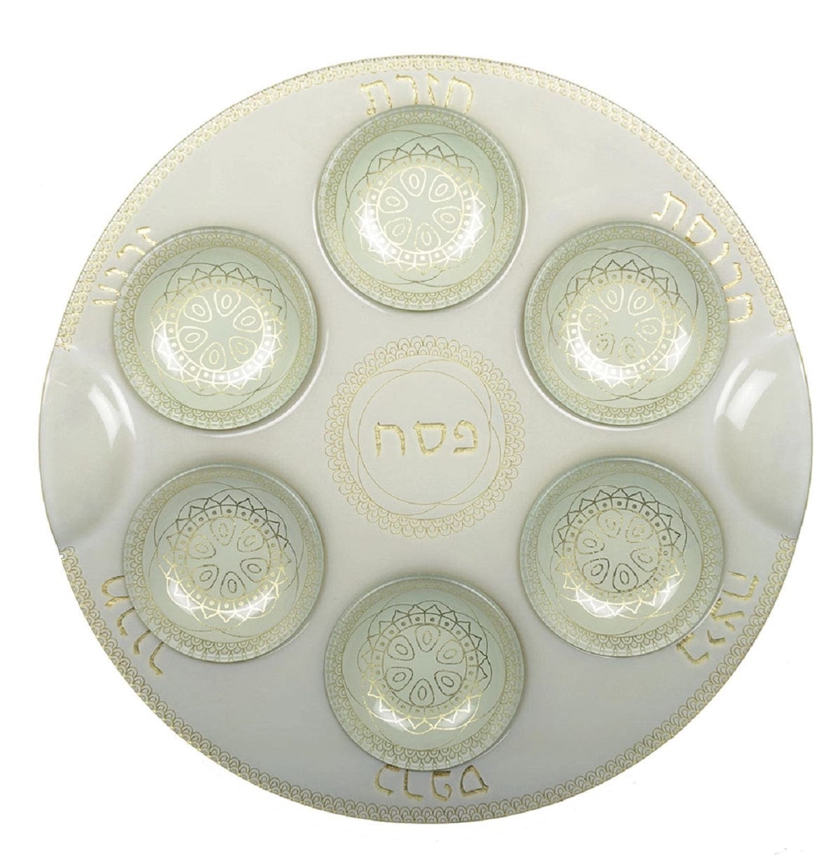 Aulica Seder Plates Golden Mandala Seder Plate