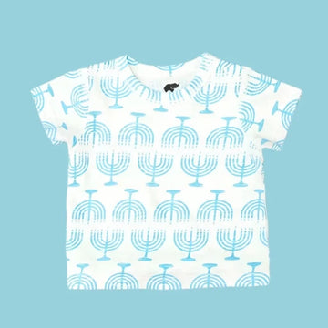 Monica + Andy T-Shirts Kids Unisex Menorah Tee by Monica + Andy - (Sizes 3M - 2T)