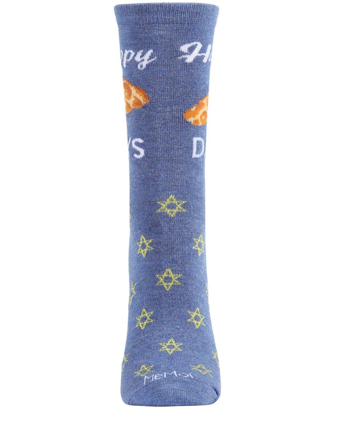 MeMoi - Happy Challah Days Adults Crew Socks - ModernTribe
