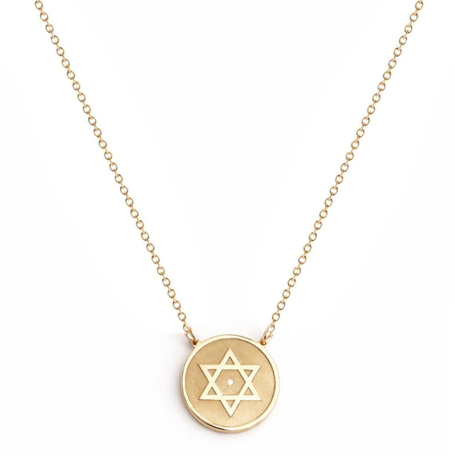 Miriam Merenfeld Jewelry Necklaces Dalit Star of David Diamond Necklace by Miriam Merenfeld - (Gold-Plated or Sterling Silver)