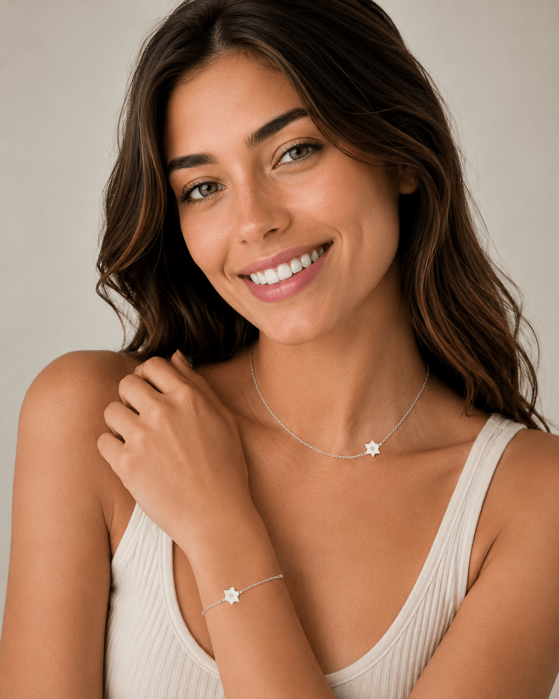 Dani Classic Star of David Diamond Necklace