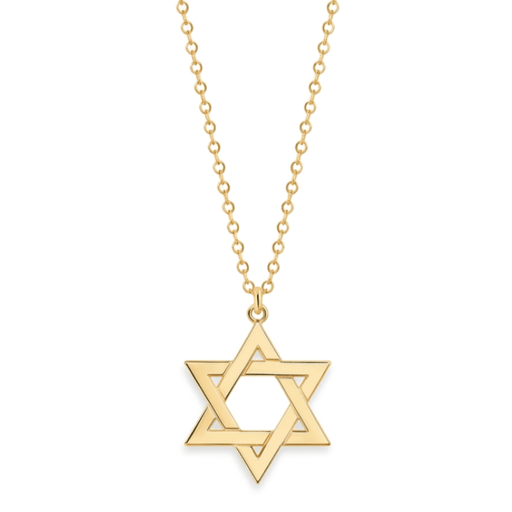 Miriam Merenfeld Jewelry Necklaces Gold-Plated / 3/4" / 20" Small Jordan Star of David 20" Necklace by Miriam Merenfeld - Gold-Plated