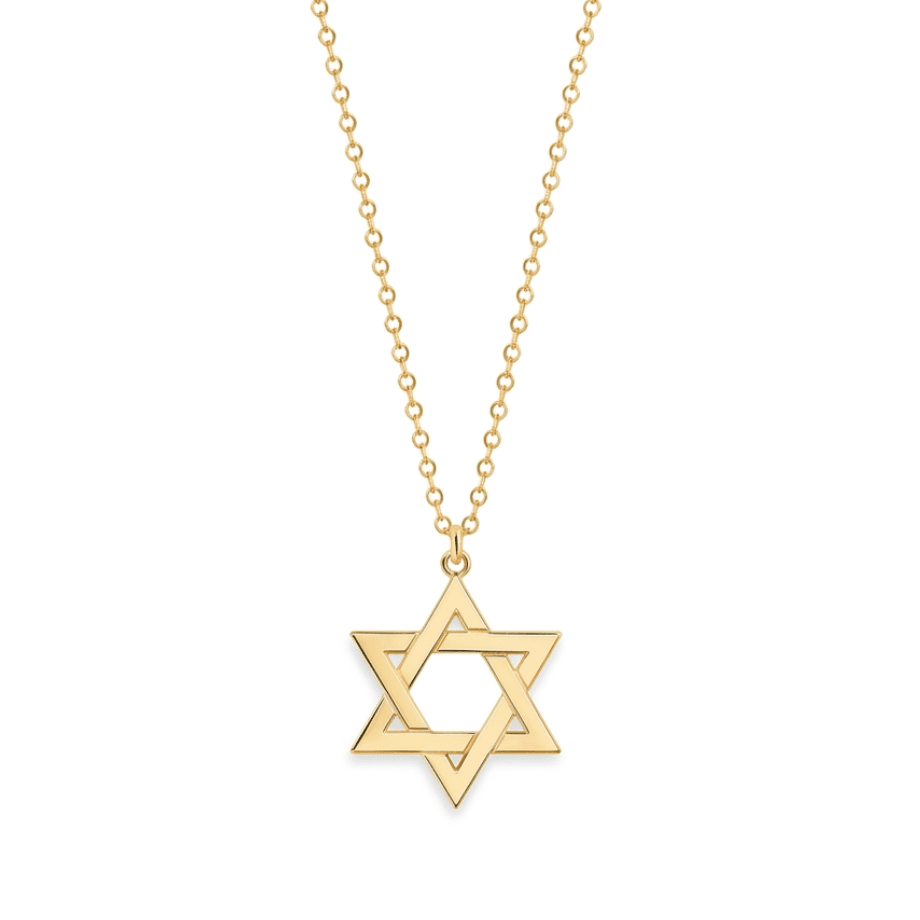 Miriam Merenfeld Jewelry - Small Jordan Star of David 15" Necklace by Miriam Merenfeld - Gold-Plated - ModernTribe