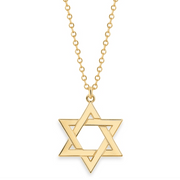 Gold-Plated Small Jordan Star of David Necklace by Miriam Merenfeld