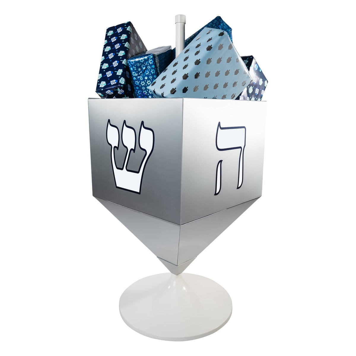 Dreidel Cradle Dreidels Dreidel Cradle - Life-Size Spinning Dreidel Gift Holder