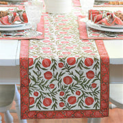 Pacific & Rose Textiles - Warm Red Pomegranate Table Runner - ModernTribe