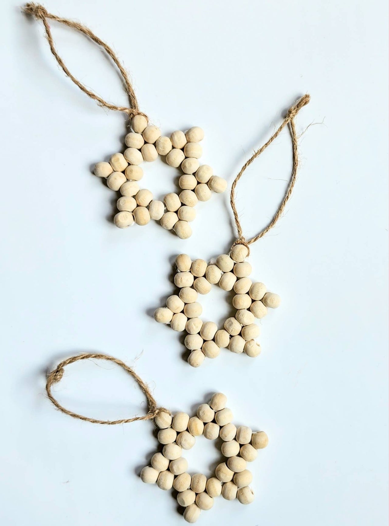 Handmade By Uruba - Handmade Wooden Bead Star of David Ornament - ModernTribe