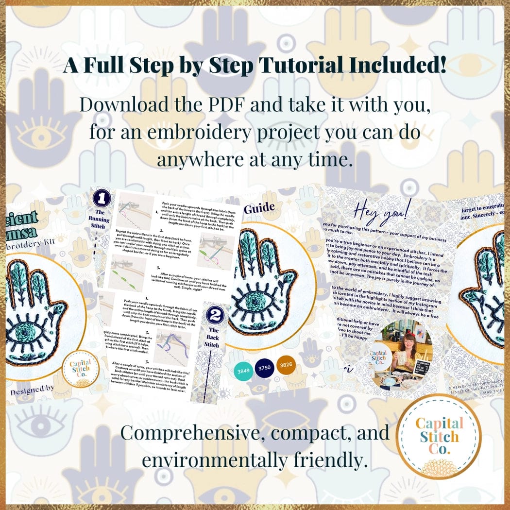 Capital Stitch Co. - Ancient Hamsa Embroidery Kit - ModernTribe