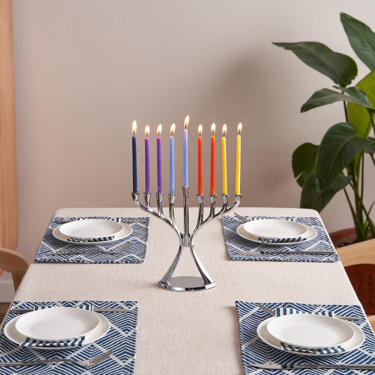 Rite Lite Hanukkah Candles Deluxe Assorted Rainbow Hanukkah Candles