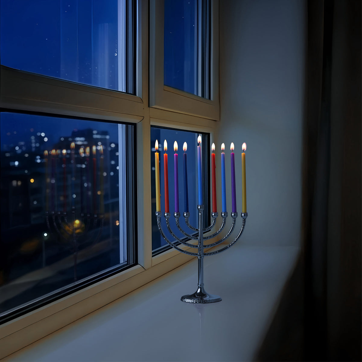 Rite Lite Hanukkah Candles Deluxe Assorted Rainbow Hanukkah Candles