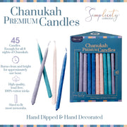 Rite Lite Hanukkah Candles Deluxe Hanukkah Candles - Simple Colors